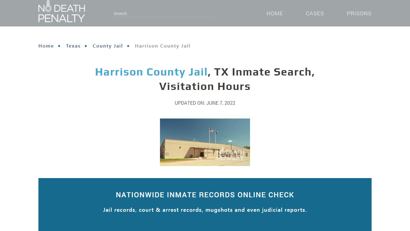 Harrison County Jail, TX Inmate Search, Visitation Hours